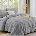 Sasttie Full Size Comforter Set, 7-Piece Bed in a Bag, Pintuck Bedding Sets by SASTTIE
