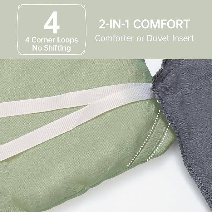 MUXHOMO Green Oversized Queen Comforter Sets, All Season Ultra Soft Down - Image 6