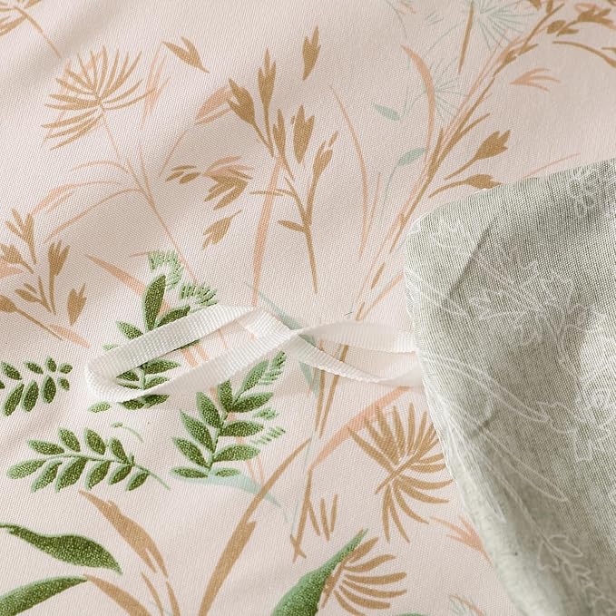 OAITE Duvet Cover Twin Size, Reversible Fresh Camellia Light Yellow Duvet Cover - Image 6