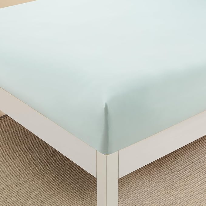 Twin Fitted Sheet Only with Full Elastic & Built in Corner Sheet Straps to - Image 3