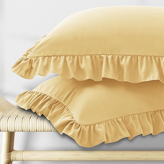 KKJIAF Ruffle Body Pillow Cases Set of 1, Ruffled Pillow Covers by KKJIAF