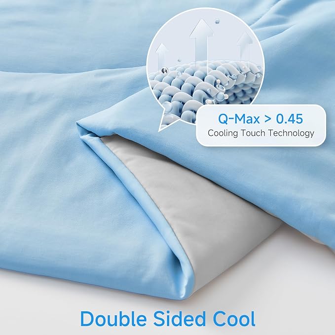 HOMFINE Cooling Comforter Japanese Double-Sided Cold Tech Fabric Cooling Blanket - Image 3