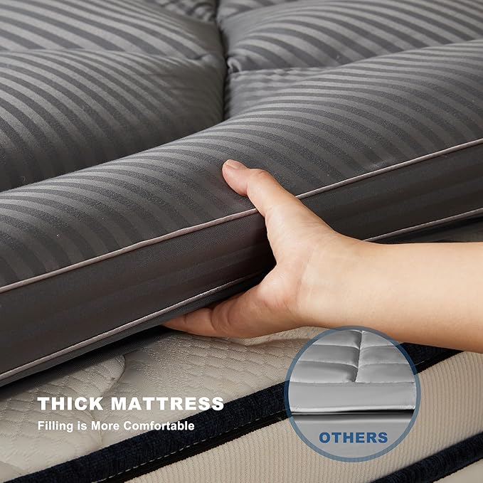 BEDLORE Twin XL Mattress Topper, Thick Pillow Top Pad - Image 7