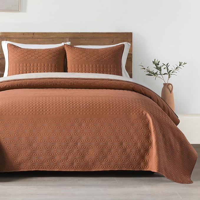 HORIMOTE HOME Burnt Orange King Size Quilt Set by HORIMOTEHOME