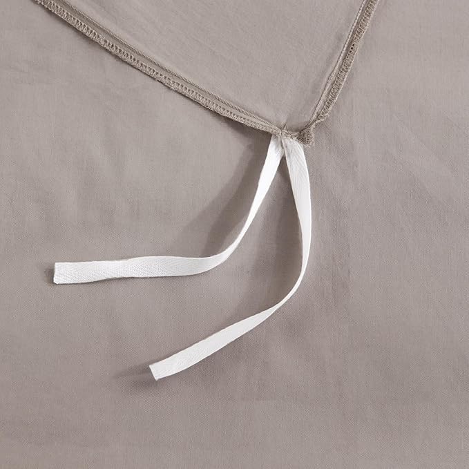 NEXHOME PRO Duvet Cover Set Queen Size Linen Look Textured Organic Natural 100% - Image 9