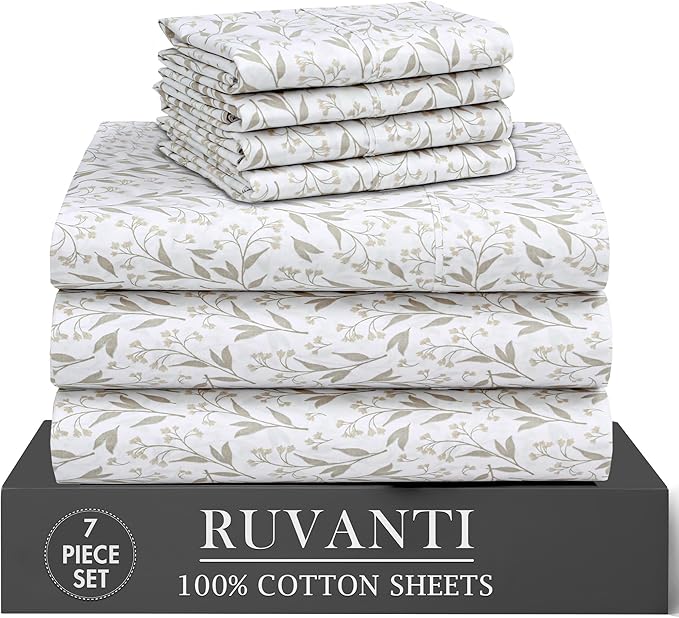 RUVANTI 7 Pcs Cotton Sheets by Ruvanti