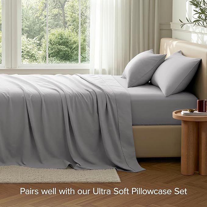 Bare Home Queen Flat Sheet - Image 7