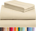 LuxClub 4 PC Queen Sheet Set, Queen Size, Deep Pockets 18" Wrinkle Free Cooling by LuxClub