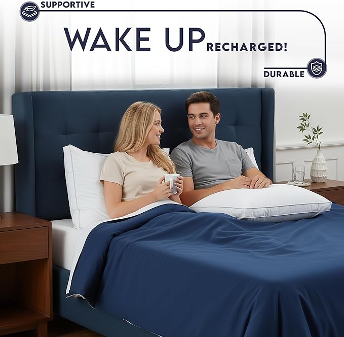 Utopia Bedding Bed Pillows for Sleeping Standard Size, Soft & Fluffy Pillow - Image 7
