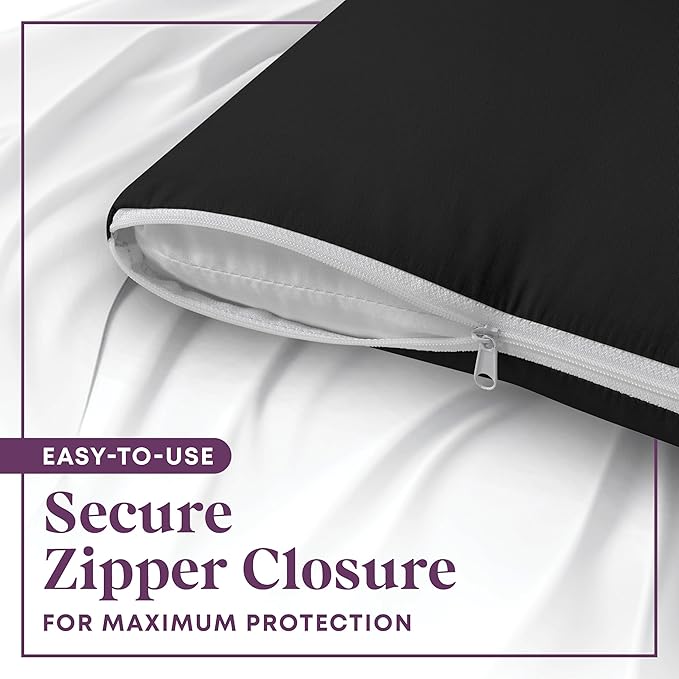 CirclesHome Pillow Protectors 4 Pack Queen Zippered - Image 3