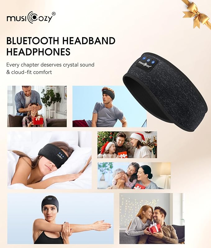 MUSICOZY Sleep Headphones Bluetooth 5.4 Headband, Wireless Earphones Music - Image 8