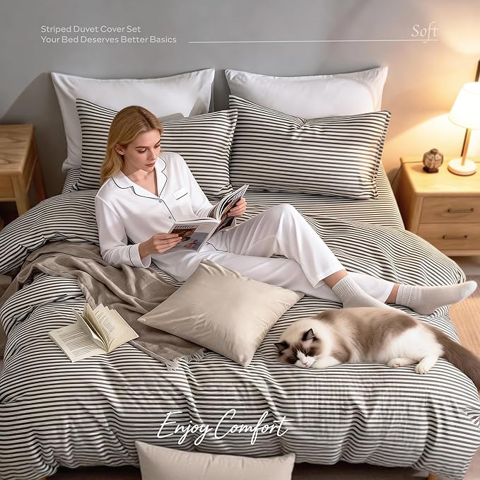 JELLYMONI Duvet Cover, 100% Natural Cotton, Printed Comforter Cover - Image 4
