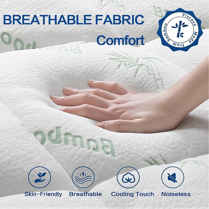 Mattress Topper California King Size, Cooling Extra Thick Breathable Viscose - Image 3