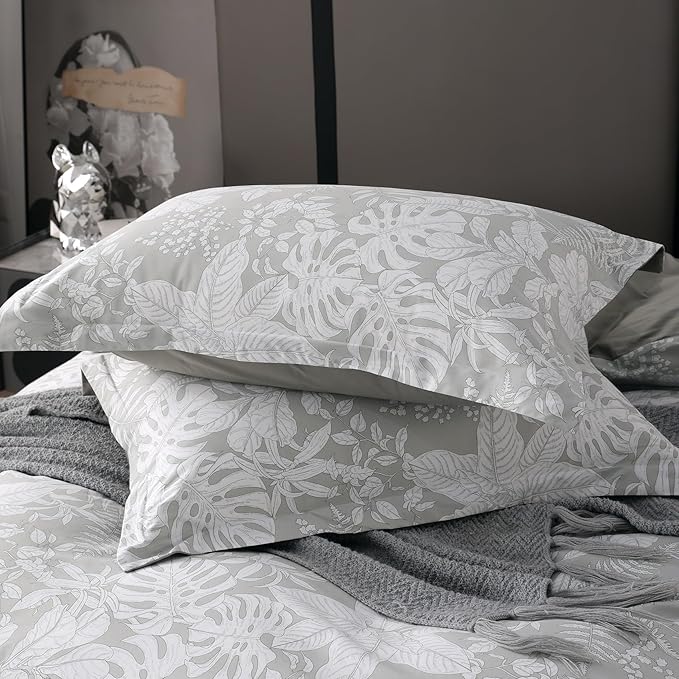 OAITE Duvet Cover Set Twin Size Floral Pattern 600 Thread Count Ultra Soft 100% - Image 6
