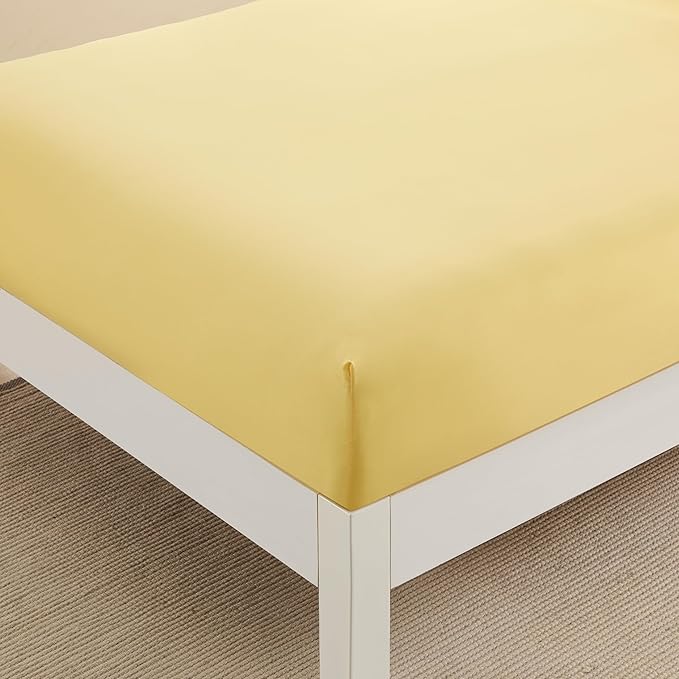 Twin XL Fitted Sheet Only with Full Elastic & Built in Corner Sheet Straps to - Image 3