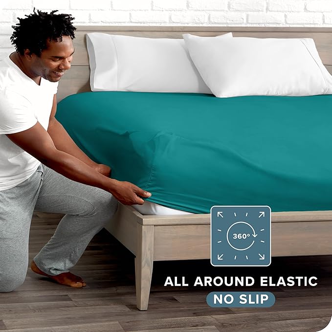 Bare Home Fitted Bottom Sheet Twin Size - Image 3