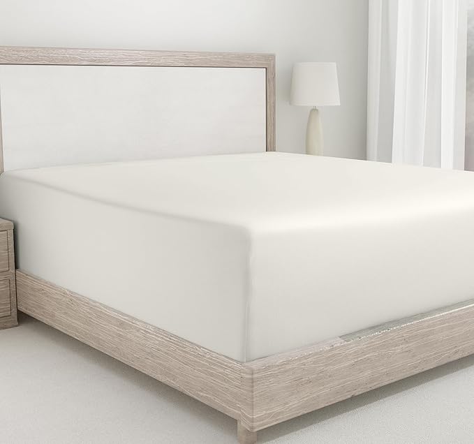 California Design Den Fitted Sheet Twin XL 100% Cotton, Soft 400 Thread Count by CaliforniaDesignDen