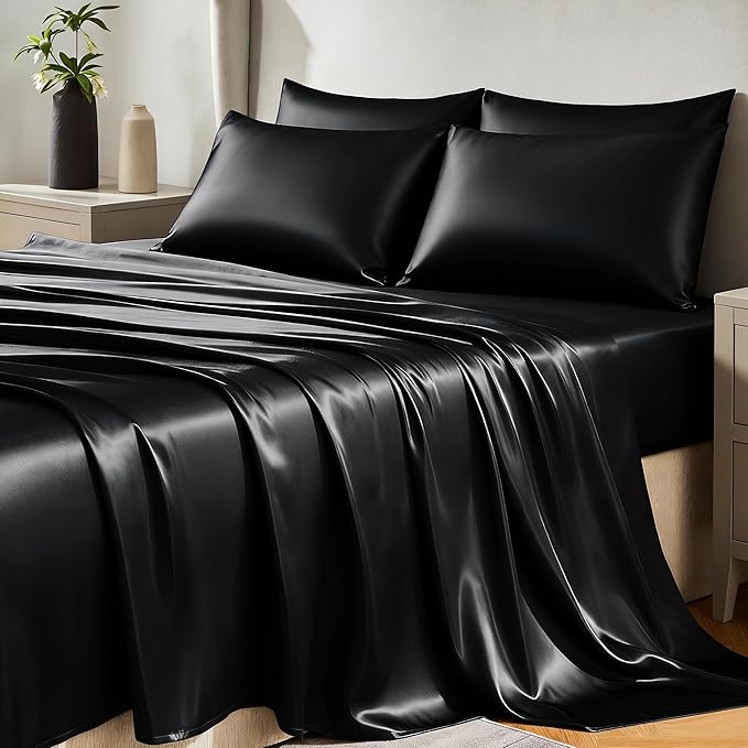 CozyLux Satin Sheets Full Size Sheets by CozyLux