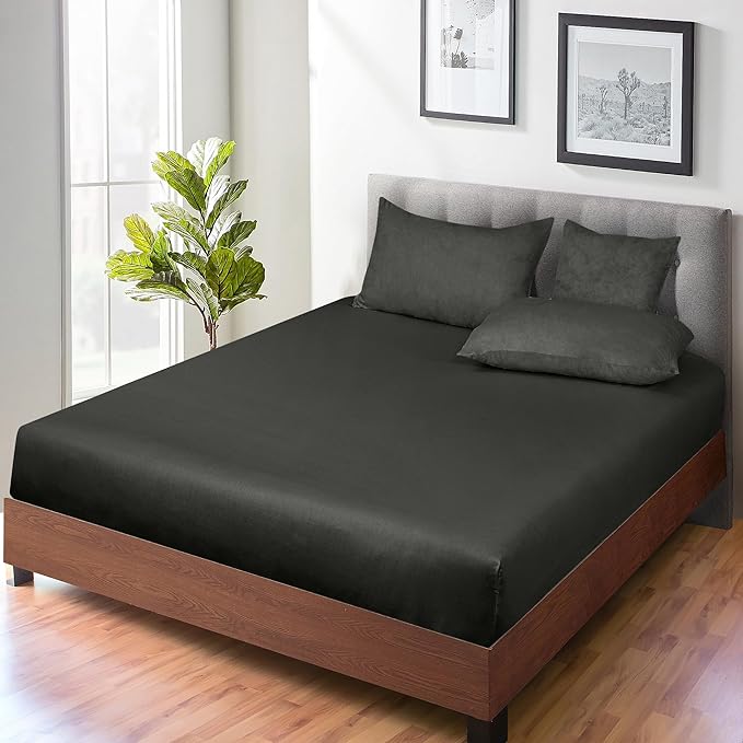 ROYALE LINENS 300 Thread Count 100% Long Staple Combed Cotton Fitted Sheet Full - Image 7