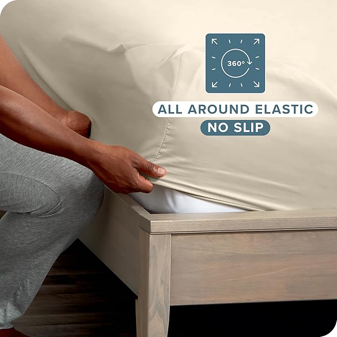 Bare Home 2-Pack Fitted Bottom Sheets Short Queen - Image 3