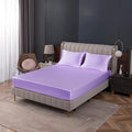 Homiest Lavender Satin Fitted Twin XL Size Bed Sheet, Deep Pocket, Luxury & by Homiest