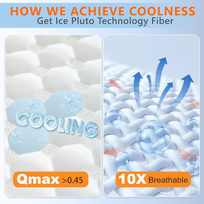 UYWO Cooling Pillows Standard Size Set of 2, Memory Foam Pillows - Image 4