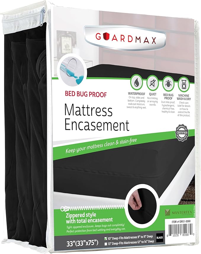 Guardmax Jersey Knitted Cot Size Zippered Mattress Encasement by Guardmax