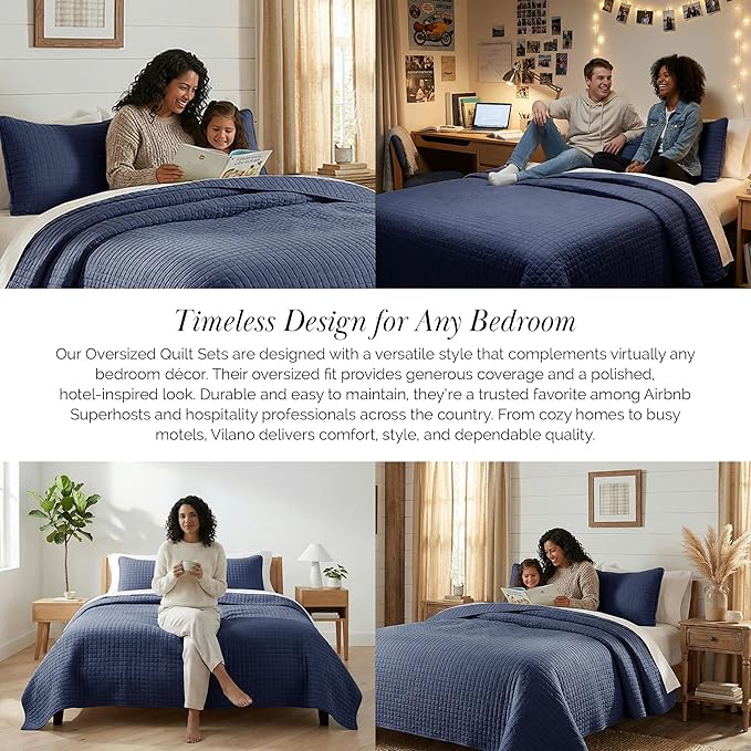 Southshore Fine Living, Inc. Lightweight Quilt King Size Bedding Set, Pet Hair - Image 6