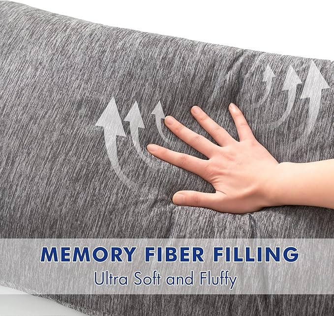 MIULEE Body Pillow for Adults Long Body Pillow for Side Sleeper Memory Foam - Image 4