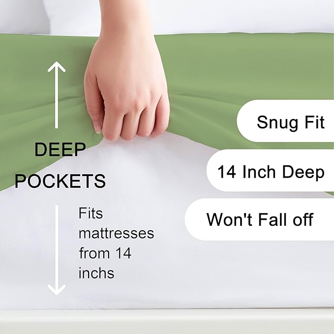 Hotella 100% Microfiber 39"x80" Twin XL Fitted Sheet Only, Hotel Quality Stay - Image 2
