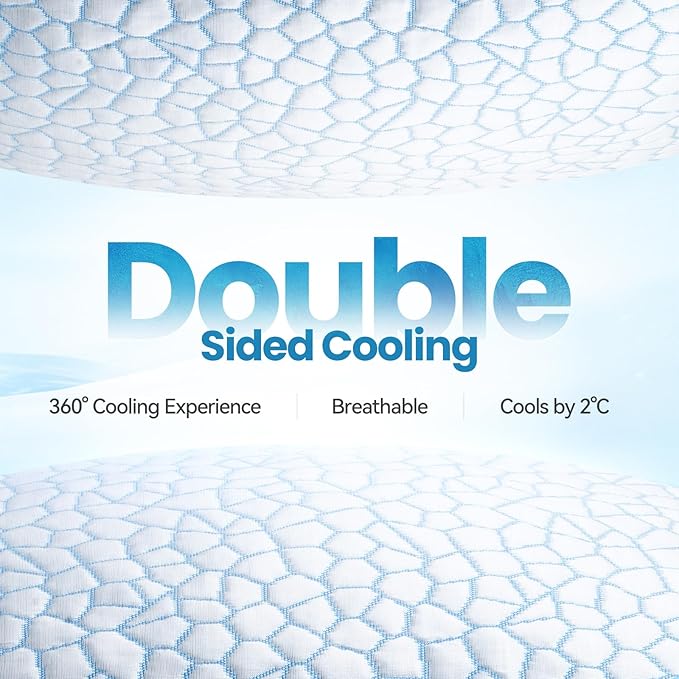 QUTOOL Cooling Pillows for Hot Sleeping, Shredded Memory Foam Pillows Standard - Image 2
