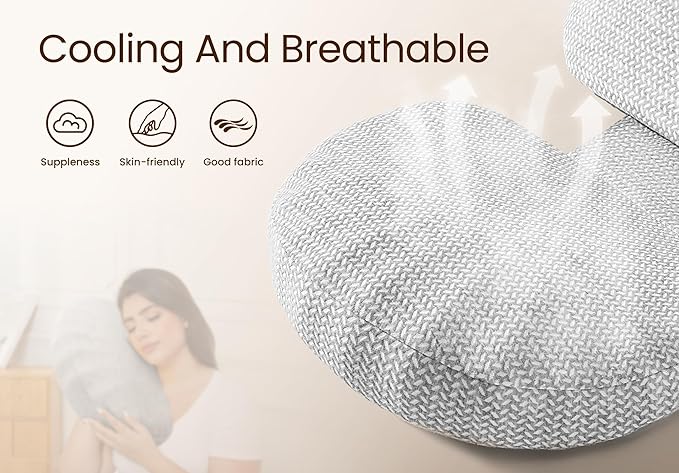Tinkerz Pregnancy Pillow for Sleeping Memory Foam Pillow for Side Sleeper - Image 4