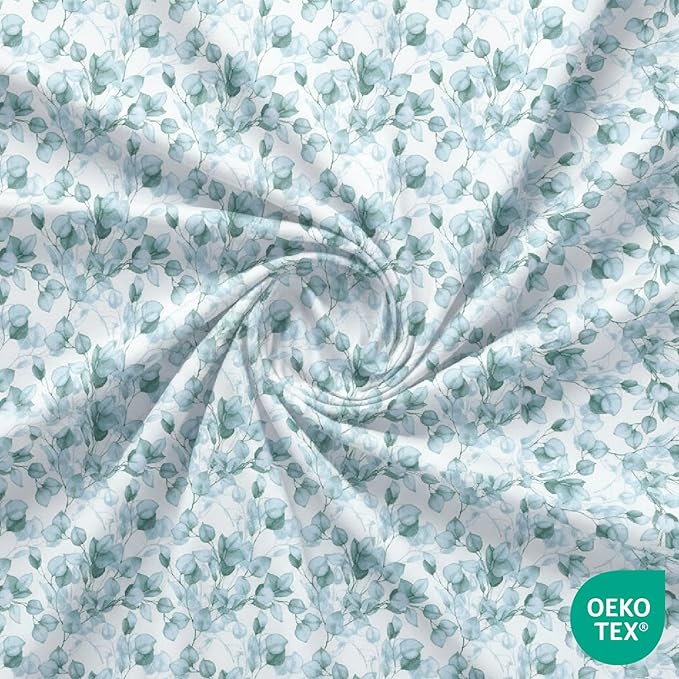 Feather & Stitch 1 Piece Fitted Sheet Twin Size, 100% Cotton Damask Sateen - Image 3