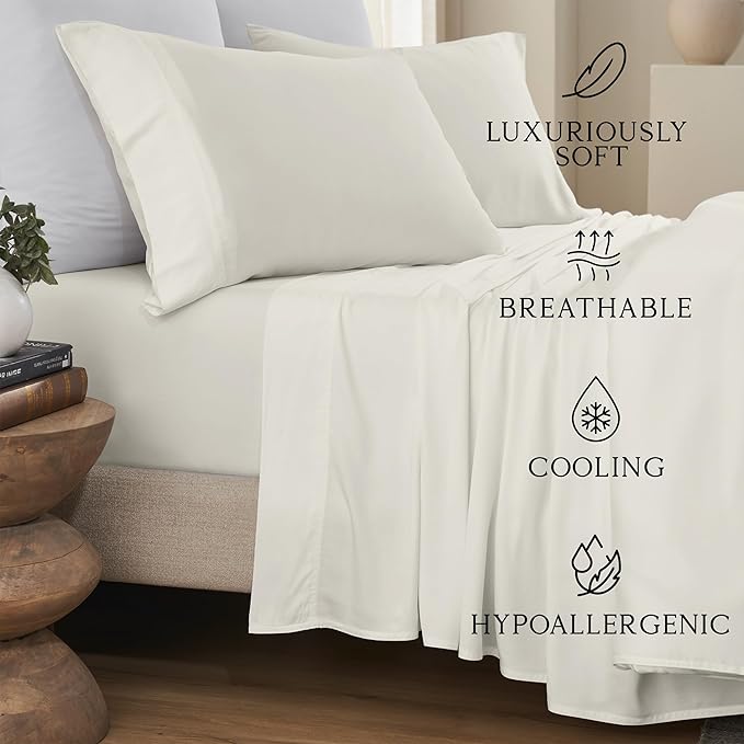 Karissa Mae Cooling Bamboo Viscose King Size Pillowcase Set | 100% FSC - Image 2