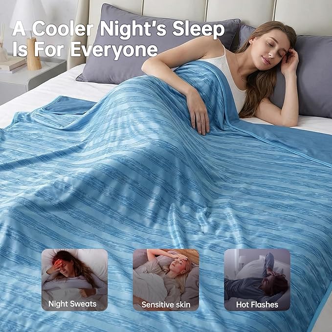 Guohaoi Cooling Blanket for Hot Sleepers and Night Sweats, 100% Oeko-Tex - Image 6