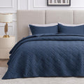 Love's cabin California King Size Quilt Bedding Set Navy Bedspread by Lovescabin