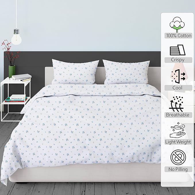 RUVANTI 100% Cotton Sheets – California King Percale Bedding, Cooling & - Image 2