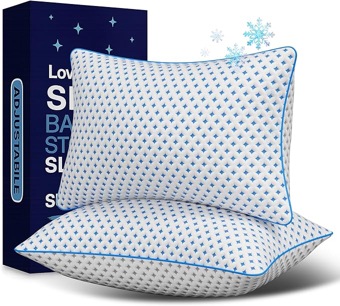 Memory Foam Pillows 2 Pack – Adjustable Loft Cooling Pillows King Size Set of 2 by Unknown