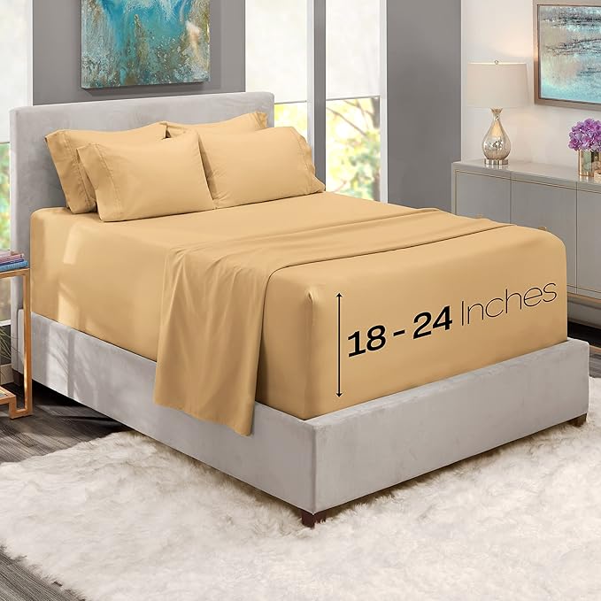 Hearth & Harbor Extra Deep Pocket Queen Sheets Sets - Image 2