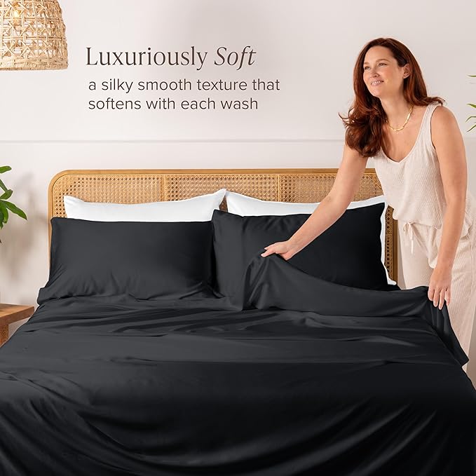 Bare Home 100% Rayon Made from Bamboo Luxury Standard Size Set of 2 Cooling - Image 2