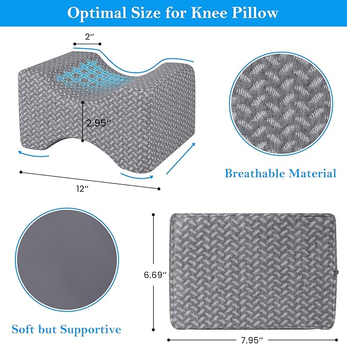 BlissTrends Memory Foam Knee Pillow, Knee Pillow - Image 3