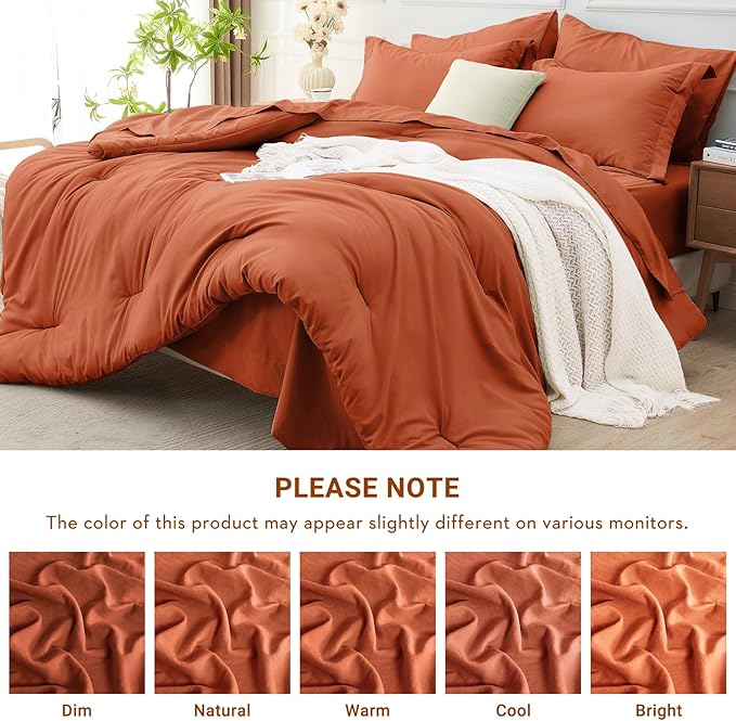 MUXHOMO 5 Pieces Twin Comforter Set, Soft Bed in a Bag Twin Size, All Season - Image 5