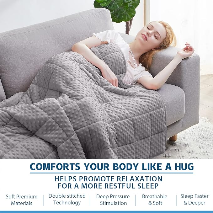 Huloo Sleep Weighted Blanket Twin 12lbs - Image 4