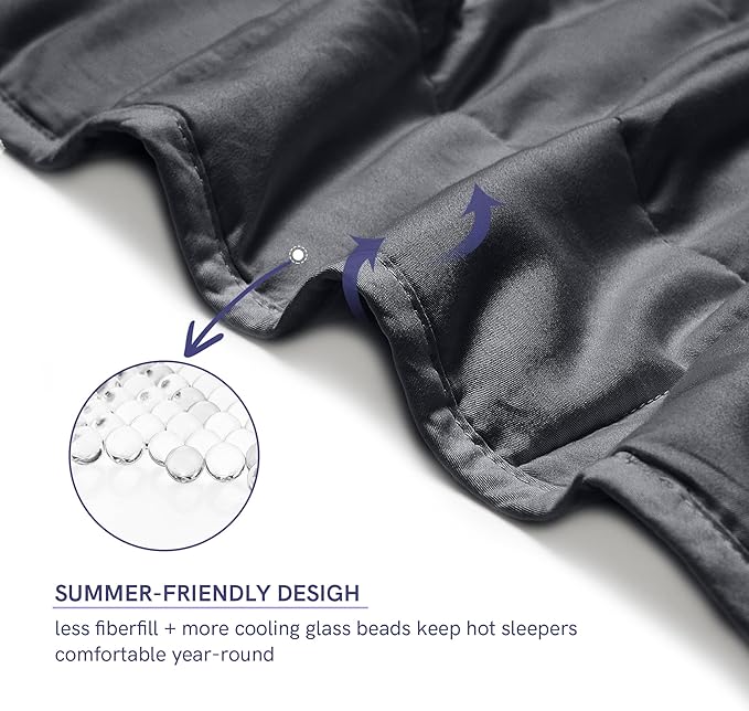 YnM Exclusive Kids Weighted Blanket, Soothing Cotton, Smallest Compartments - Image 4
