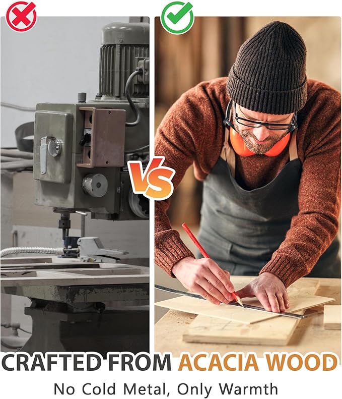 HULISEN Wooden Desk Organizer Tray with Pen Holder, Non-Slip Desk Tray and Pencil Holder Set with Felt Lined, Desktop Accessories for Home Office Workspace Organization-DeskoryOffice