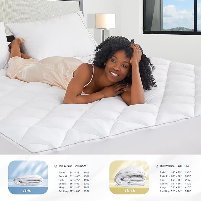 Sunflower Quilted Twin Mattress Protector, Mattress Pad Twin College Dorm - Image 7