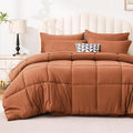 Love's cabin Full Comforter Set Burnt Orange, 7 Pieces Full Bed in a Bag by Lovescabin