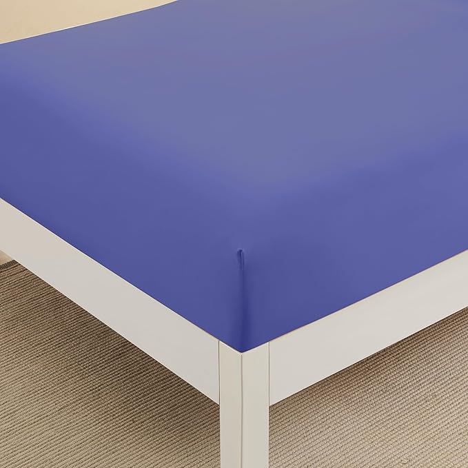 Queen Fitted Sheet Only with Full Elastic & Built in Corner Sheet Straps to - Image 4