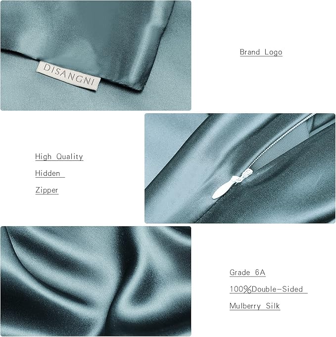 DISANGNI Silk Indulgence Set: Premium 22 Momme Mulberry Silk Pillowcase & Eye - Image 4