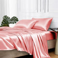 MR&HM Satin Bed Sheets, Queen Size Sheets Set by MRHM